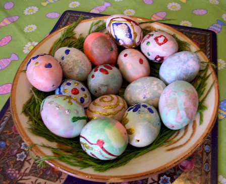 easter eggs decorated