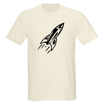 Retro Rocket Ship Symbol T-shirt